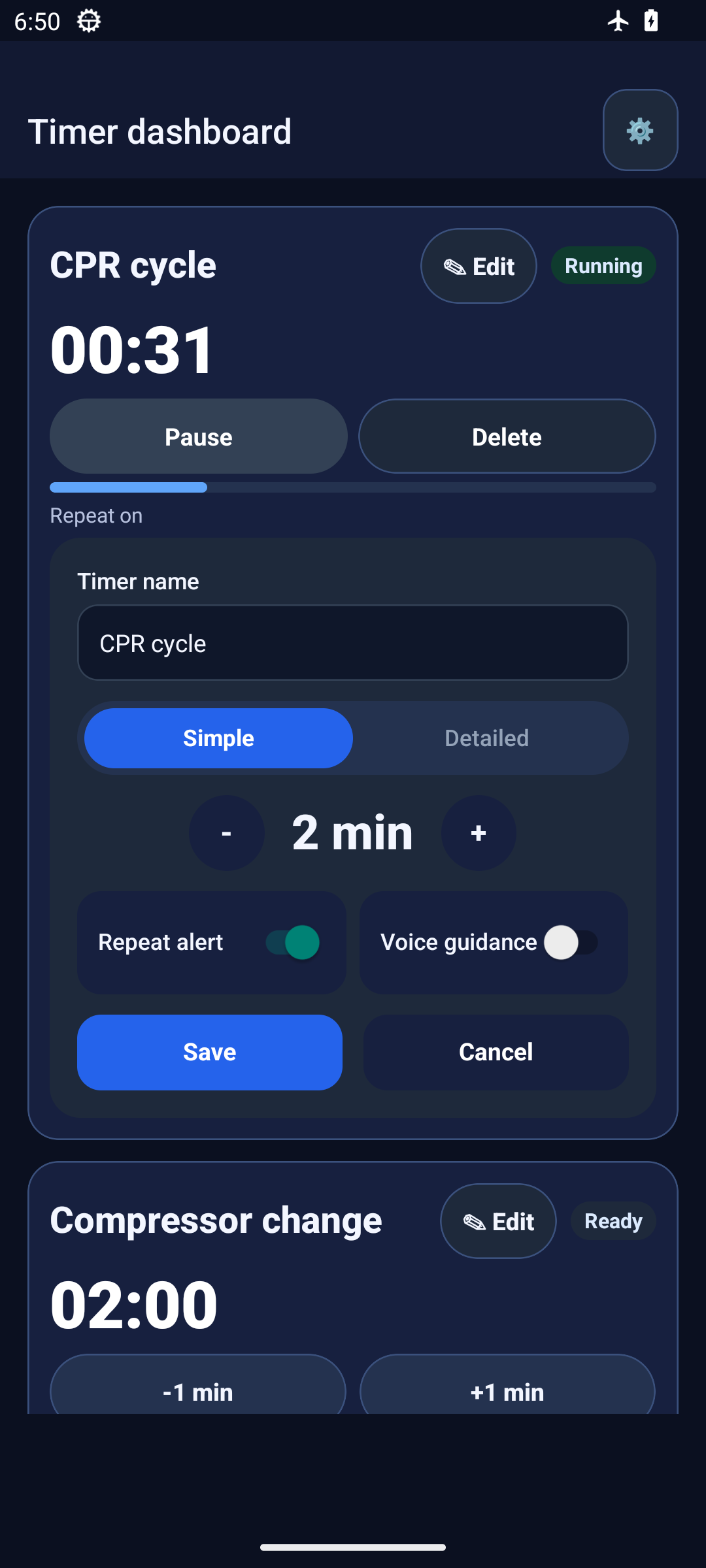 Captura real en inglés con controles rápidos de duración
