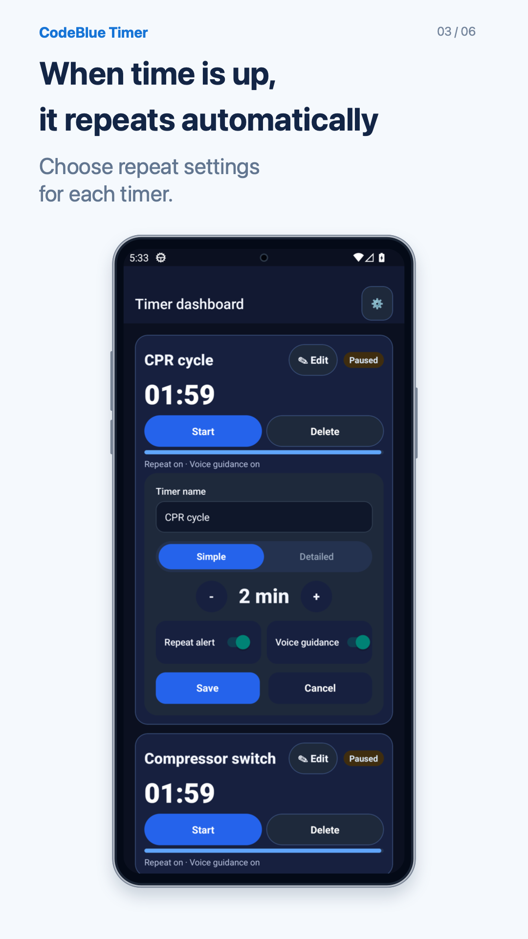 Repeat with your configured interval — based on actual app screens